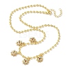Brass Micro Pave Cubic Zirconia Sun Pendant Bib Necklaces NJEW-G183-02G-4