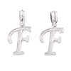 Rack Plating Eco-Friendly Brass Letter Pendants KK-K265-02P-F-1