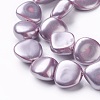 Electroplate Shell Pearl Beads Strands BSHE-O019-09B-3