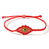 Adjustable Evil Eye Polyester Cord Braided Bracelets for Men Women BI7988-13-1
