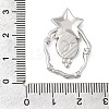 Star 304 Stainless Steel Pendant Cabochon Setting STAS-P454-09P-3