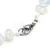 Opalite Rondelle Graduated Beaded Necklaces for Women Men NJEW-K388-02F-3