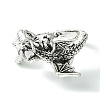 Dragon Alloy Open Cuff Rings RJEW-K275-22AS-2
