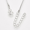 Brass Square Snake Chain Necklace Making MAK-T006-10B-P-2