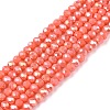 Electroplate Glass Beads Strands EGLA-A044-P1mm-B21-1