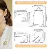 320Pcs 4 Style 304 Stainless Steel Earring Hooks STAS-BBC0004-45-2