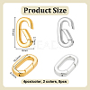 8Pcs 2 Colors Rack Plating Brass Spring Gate Rings KK-OC0001-74-2