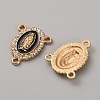 Zinc Alloy Enamel Religion Oval with Virgin Mary Chandelier Component Links FIND-WH0366-384G-06-2