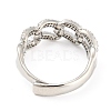 Curb Chains Shape Cubic Zirconia Adjustable Rings RJEW-Q781-05P-02-3