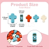 90Pcs 3 Colors Synthetic Turquoise Beads TURQ-YW0001-07-2