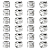 24Pcs Grooved Stainless Steel European Beads STAS-HS0001-81B-1
