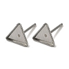 Tarnish Resistant Earring Cabochon Settings 304 Stainless Steel Ear Studs Blank Settings LS-STAS-Q170-11-1