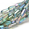 Full Rainbow Plated Faceted teardrop X-EGLA-J096-FR05-1