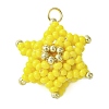 Seed Beads Beaded Charms PALLOY-MZ00286-2