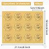 34 Sheets Self Adhesive Gold Foil Embossed Stickers DIY-WH0509-076-2
