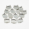 Non-Tarnish 201 Stainless Steel Sew on Prong Settings STAS-T032-03-18x25mm-1