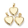 Brass Locket Pendants X-KK-P199-12G-1