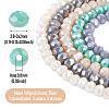 5 Strands 5 Colors Faceted Rondelle Full Rainbow Plated Electroplate Glass Beads Strands EGLA-TADJ0001-10-4