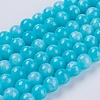Natural Yellow Jade Beads Strands X-G-G598-8mm-YXS-28-1