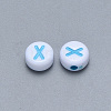 Craft Acrylic Horizontal Hole Letter Beads SACR-S201-11X-2