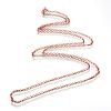 Iron Rolo Chains Necklace Making MAK-R015-60cm-R-2