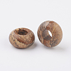Natural Picture Jasper European Beads X-G-G740-14x8mm-03-2