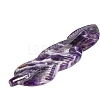 Natural Amethyst Healing Feather Figurines Ornament PW-WG22438-01-2