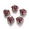 Heart Brass Enamel Prayer Box Pendants LS-KK-24X21-4