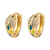Brass Micro Pave Cubic Zirconia Earrings EJEW-E309-03G-2