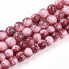 Transparent Baking Paint Glass Beads Strands X-DGLA-N009-8mm-03-2