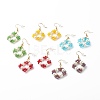 Bling Glass Beads Braided Dangle Earrings EJEW-JE04741-1