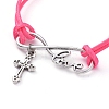Tibetan Style Alloy Infinity Link & Charm Bracelets BJEW-JB04983-05-2