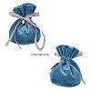 Velvet Jewelry Bags with Drawstring & Plastic Imitation Pearl TP-CJC0001-03D-2