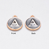 Initial Letter A~Z Alphabet Enamel Charms ENAM-X0018-05-2