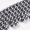 Synthetic Magnetic Hematite Beads Strands G-H1098-1-1