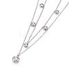 Birthstone 304 Stainless Steel Rhinestone Jewelry Sets SJEW-H302-23-3