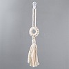 Cotton Cord Macrame Woven Wall Hanging HJEW-C010-01-3