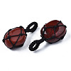 Natural Red Agate Pendants G-N0326-93E-3