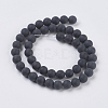 Natural Black Agate Beads Strands X-G-G447-4A-2