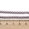 Electroplated Shell Pearl Beads Strands X-BSHE-G041-4mm-02-4