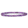4mm Round Natural Dyed Amethyst Beads Bracelet for Men KG3069-35-1