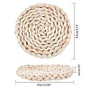 Handmade Corn Straw Woven Placemats AJEW-WH0016-79-2
