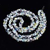 Electroplate Transparent Glass Beads Strands EGLA-N002-20A-B01-4