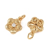 SHEGRACE Brass Micro Pave Clear Cubic Zirconia Charms XGRQ4N602-710G-2