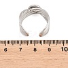 304 Stainless Steel Open Cuff Ring Components STAS-F366-06A-P-2