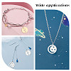 16Pcs 4 Style 201 Stainless Steel Pendants STAS-DC0006-14-5