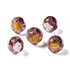 Handmade Gold & Silver Foil Lampwork Beads GLAA-G107-07A-01-2