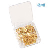 Brass Huggie Hoop Earring Findings & Open Jump Rings KK-TA0007-83G-18