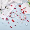 150 Pieces Random Rose Acrylic Beads Bear Pastel Spacer Beads Butterfly Loose Beads for Jewelry Keychain Phone Lanyard Making JX543H-5