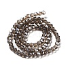 Electroplate Transparent Glass Beads Strands X-EGLA-A035-T4mm-A16-2